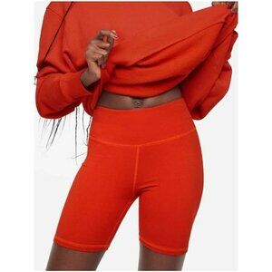 NWT MATE the Label Red Organic Stretch Biker Short - Size 2X